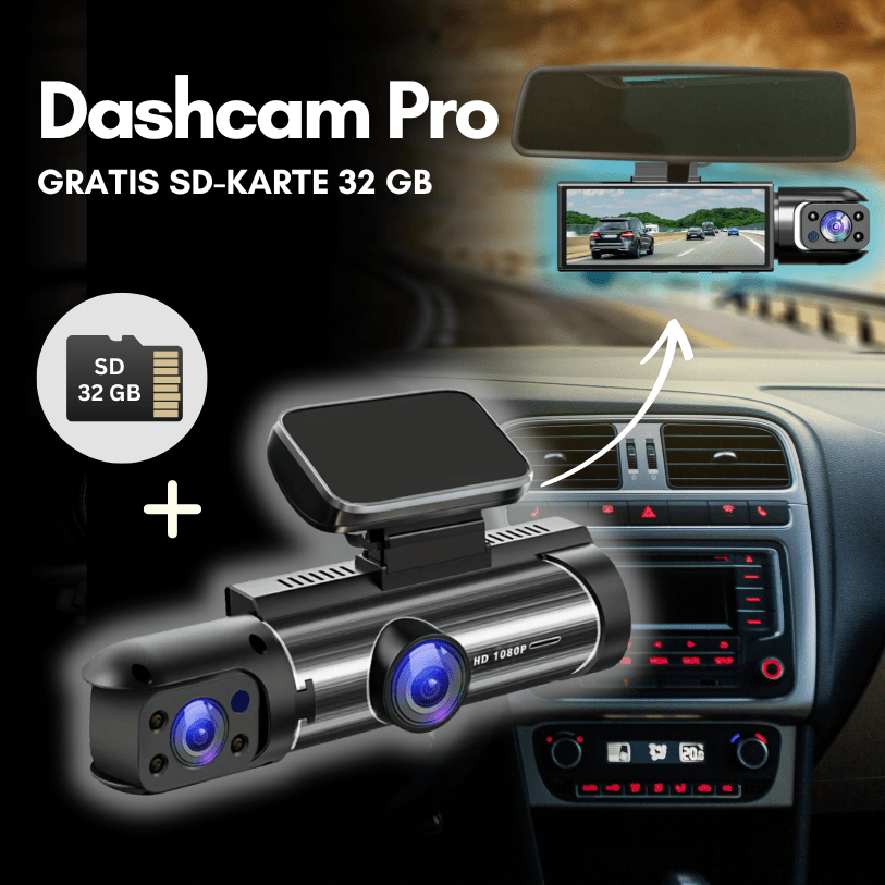 Dual Dashcam Pro – Full HD, Nachtsicht & Weitwinkel - mattenexperte